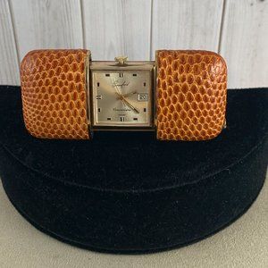 RARE Vintage Awesome 1950's Crawford Convertible 17Jewel Gold Tone Slide Watch